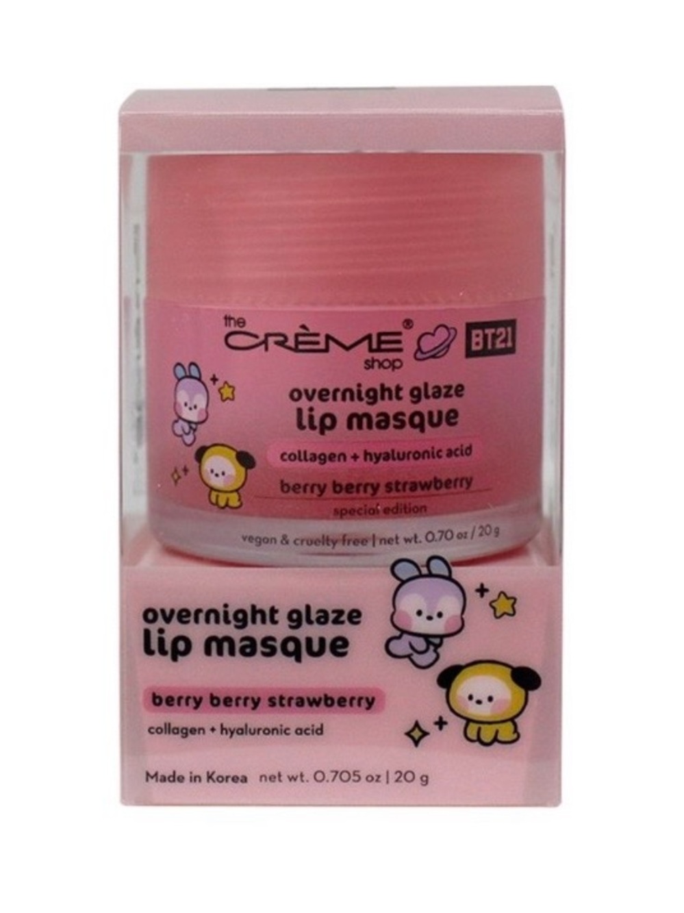 The Creme Shop Overnight Glaze Lip Masque - Berry Berry Strawberry